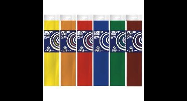 6x Crepe papier basis pakket 250 x 50 cm knutsel materiaal