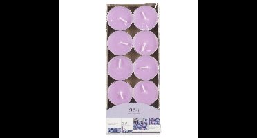 Arti Casa Geurtheelichtjes - 10x stuks - blauwe bes - lilapaars - was - 3,5 uur