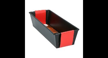 Bakvorm - metaal - anti-aanbak laag - zwart - 30 x 11 cm - taartvorm