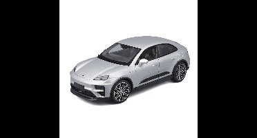 Bburago Modelauto - Porsche Macan - zilver - 19 x 8 x 5 cm - speelgoedauto