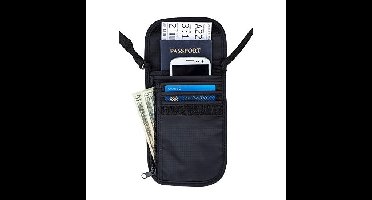 Benson Reisportemonnee nektasje - zwart - 17 cm - documenten tasje