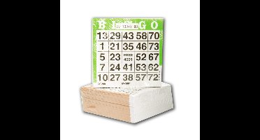 Bingokaarten - 1x blok van 500 vellen - nummers 1-75 - bingoblok - 10 x 10 cm