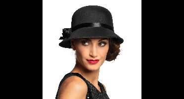 Boland Charleston hoed - zwart - dames - roaring twenties stijl - carnaval