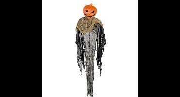 Boland Decoratie Pompoen geest - 158 cm - hangend - Halloween/horror versiering