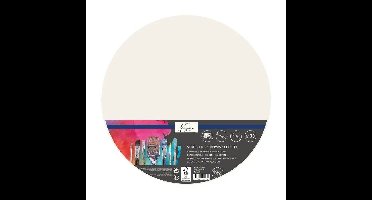 Canvas schilderij doek/paneel - schilderdoeken - rond - wit - D30 cm