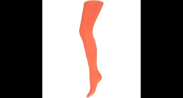 Carnaval verkleed panty voor dames - fluor oranje - 60 denier - microfibre - kousen