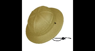 Carnaval Verkleed Safarihelmen voor kinderen - plastic - Jungle explorer - beige