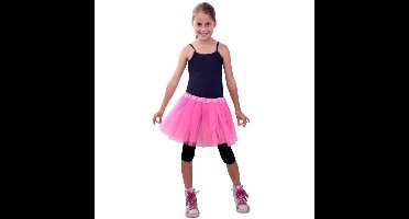 Carnaval verkleedkleding rokje - Tule stof - voor meisjes - roze - one size - ballerina