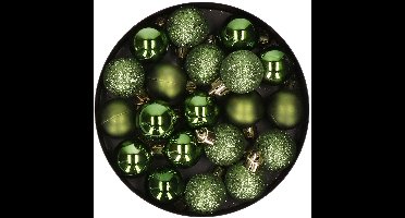 Cosy & Trendy Kerstballen - 20x - klein - appelgroen - 3 cm