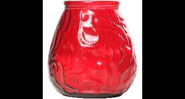 Cosy & Trendy lowboy tafelkaars - rood - 40 Branduren - 10 cm
