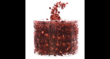 Decoris Kerstslinger - rood - folieslinger - 700 cm