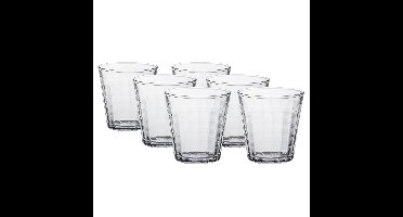 Duralex Drinkglazen Prisme - 6x stuks - glas - 220 ml - water/koffie