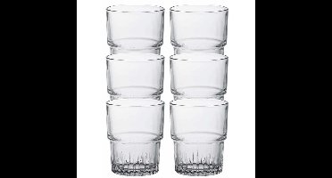 Duralex koffie/espresso glazen Empilable - 6x stuks - transparant - 160 ml - Drinkglazen
