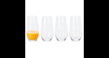 Excellent Houseware Tumbler waterglazen - 4x stuks - 580 ml - grote drinkglazen
