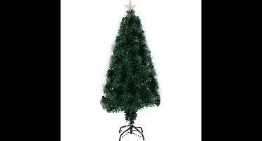 Fiber optic kerstboom- sterren led lampjes en piek - 60 cm - 8 functies - kunstboom