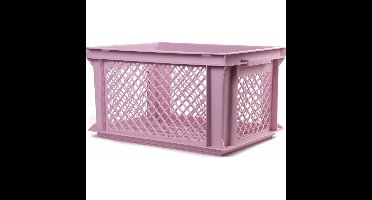 Fietskrat - oudroze - lichtgewicht - 40 x 30 x 22 cm - melkkrat - roze
