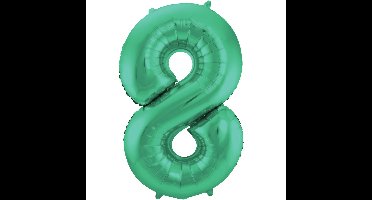 Folat Verjaardag Leeftijd folieballon - 8 jaar - groen - 86 cm - cijferballon groot