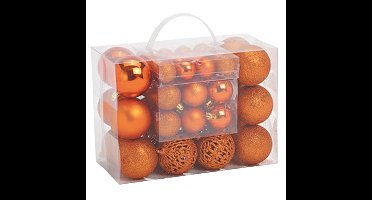 G. Wurm Kerstballen - 50ST - koper - 3 - 4 - 6 cm - kunststof