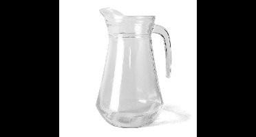 Gerimport Water karaf - schenkkan - glas - 1.3 liter - hoogte 22 cm