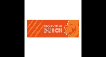 Gevelvlag/banner Proud to be Dutch 74 x 220 cm oranje