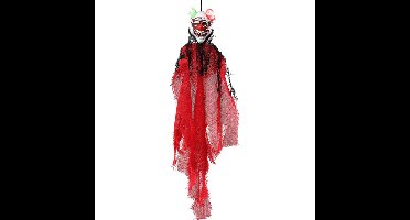 Halloween/horror thema hang decoratie horror clown - enge/griezelige pop - 60 cm