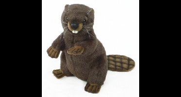 Hansa pluche bever knuffel - 29 cm - luxe kwaliteit - bosdieren