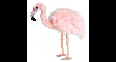 Hansa pluche flamingo - knuffel vogel - 38 cm - exotische vogel knuffels