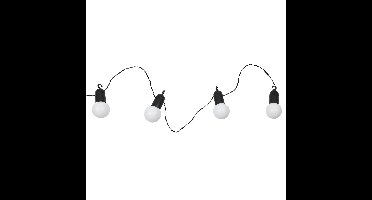 Home Deco Factory Solar feestverlichting lichtsnoer - 20 LED lampen - warm wit -?1070?cm - buiten