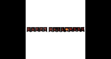Horror/halloween letterslinger - Happy Halloween - papier - 300 cm - Feestartikelen/versiering