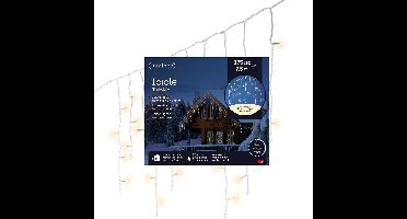 Ijspegelverlichting - 175 led lampjes - warm wit - 750 cm- buiten - 8 functies -lichtsnoer