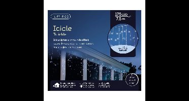 Ijspegelverlichting - helder wit -175 led lampjes - buiten - 7,5 m - kerstverlichting