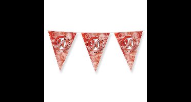 Jubileum 40 jaar getrouwd Vlaggetjes - Feestversiering - 10m - Folie - Dubbelzijdig