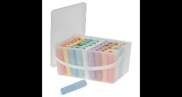 Jumbo stoepkrijt - 54x stuks - multicolor - krijt - kleuren/tekenen