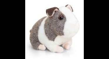 Keel Toys pluche cavia knuffel grijs/wit met geluid 16 cm