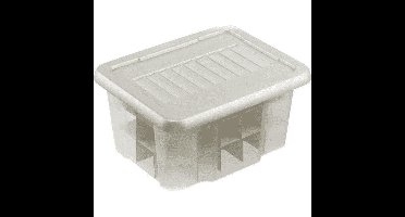 Kerstballen opbergbox - zilver - 45 kerstballen - 24 liter - kunststof - opbergen - opruimen