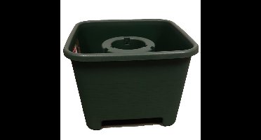 Kerstboom standaard - groen - 40 x 40 x 32 cm - voor echte kerstboom - vierkant