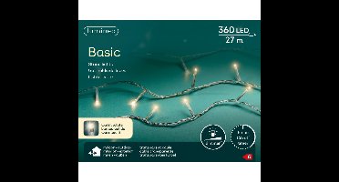 Kerstverlichting - 360 led lampjes -warm wit -2700 cm - transparant snoer -timer en dimmer
