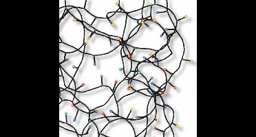 Kerstverlichting - twinkle - 96 led lampjes - gekleurd - op batterij - buiten - 710 cm