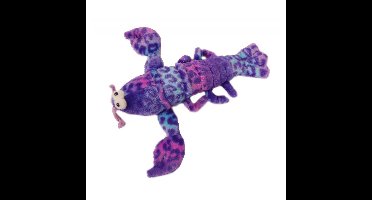 Knuffeldier Kreeft - zachte pluche stof - paars - kwaliteit knuffels - 33 cm