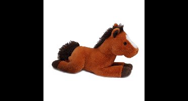 Knuffeldier Paard Winston - zachte pluche stof - premium kwaliteit knuffels - lichtbruin - 35 cm