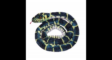 Knuffeldier Slang - zachte pluche stof - groen - premium kwaliteit knuffels - 200 cm