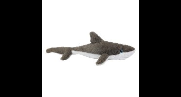Knuffeldier Witte Haai - zachte pluche stof - premium kwaliteit knuffels - grijs - 46 cm
