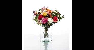 Kunstbloemen boeket rozen - medium - Classic Rose - kunst zijdebloemen
