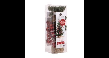 Kunstboom/kunst kerstboom inclusief kerstversiering 60 cm