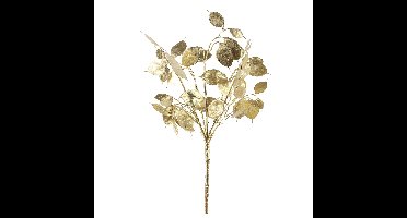Kunsttak/kunstbloem - Lunaria - metallic goud - 40 cm - kunststof
