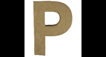 Letter P van papier mache onbeschilderd