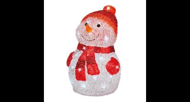 Lumineo Kerstverlichting figuur - sneeuwpop - LED - 35 cm - buiten - LED