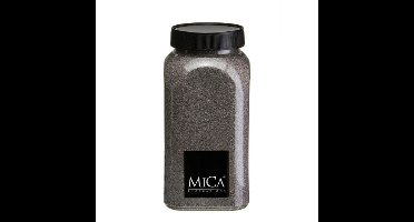 Mica Decorations decoratie zand - 650ml - donkergrijs - hobby zandkorrels - sierzand
