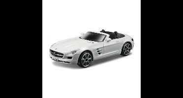 Modelauto Mercedes-Benz - SLS AMG - wit - schaal 1:43 - 11 x 4 x 3 cm - schaalmodel auto