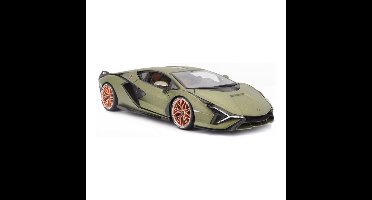 Modelauto/speelgoedauto Lamborghini Sian - groen - 21 cm - schaal 1:24